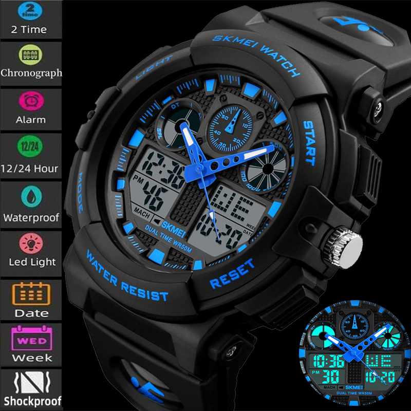 Outdoor Lighting Permanent - 2017 New SKMEI Pria Sports Watches