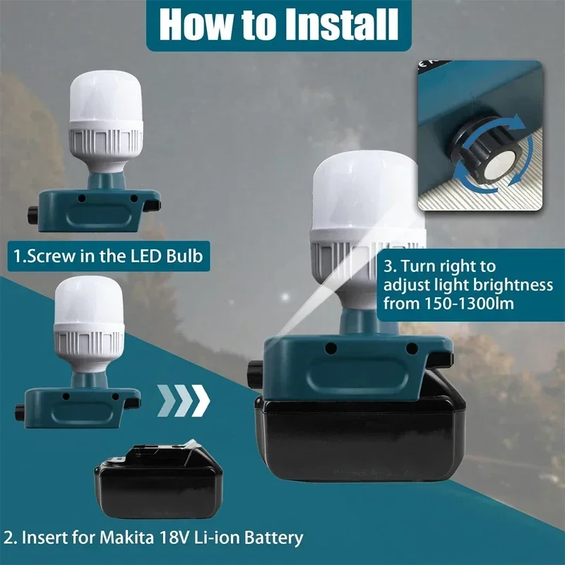 Outdoor Lighting Volt - Lampu LED Portabel untuk Pekerjaan, Lampu