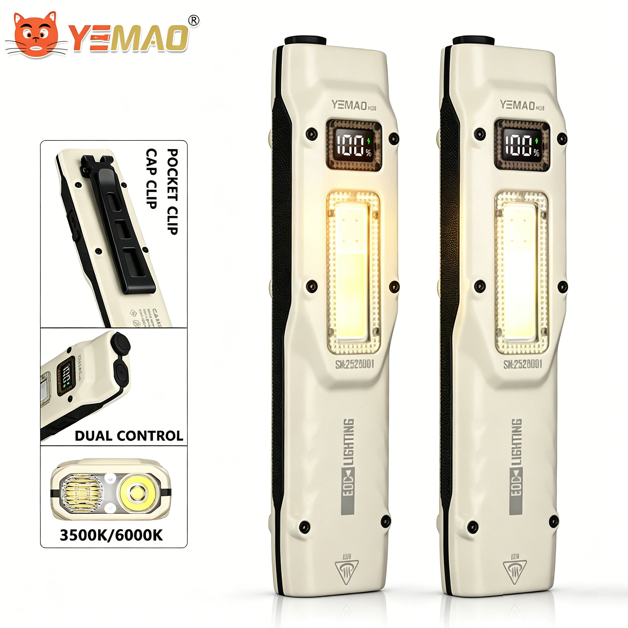 Outdoor Lighting Setup - Senter Kerja Taktis Ultratipis 880LM YEMAO
