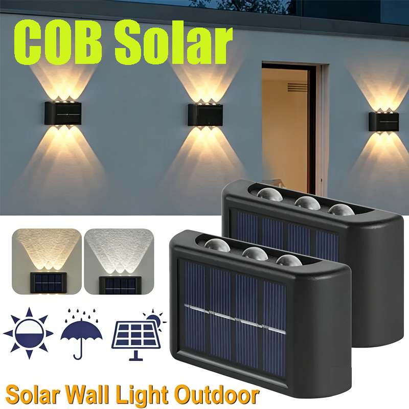 Wall Lighting Outdoor - Lampu Dinding Tenaga Surya COB Tahan