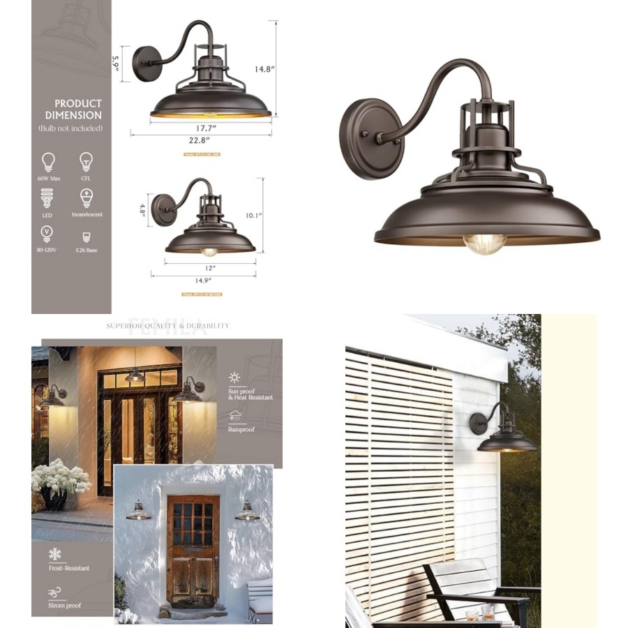 Wall Lighting Outdoor - Lampu Gudang Luar Ruangan, Perlengkapan Pencahayaan