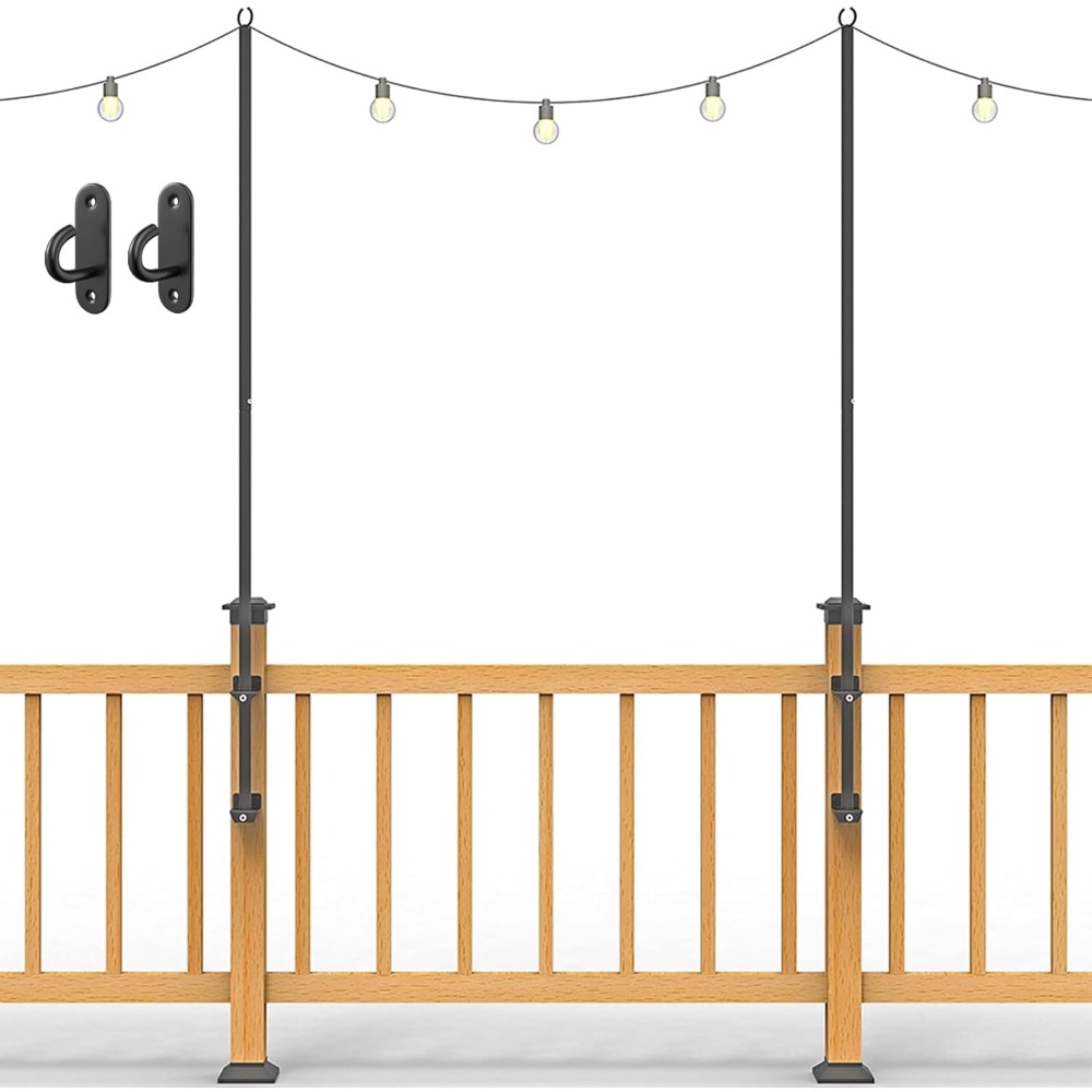 Wall Lighting Outdoor - 2 tiang lampu string - tiang