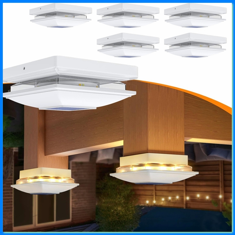 Post Cap Light - 4 Paket Lampu Tiang Pagar Tenaga