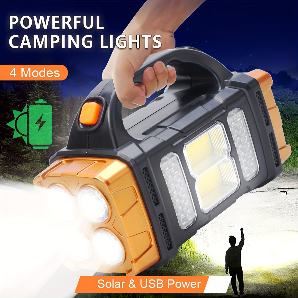 Outdoor Lighting Setup - Senter LED Tenaga Surya Daya Tinggi