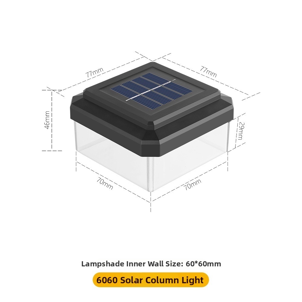 Post Cap Light - Lampu Tiang LED Tenaga Surya Tahan