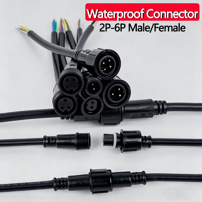 Outdoor Lighting Permanent - Set Konektor Kabel Tahan Air 2/3/4/5/6Pin