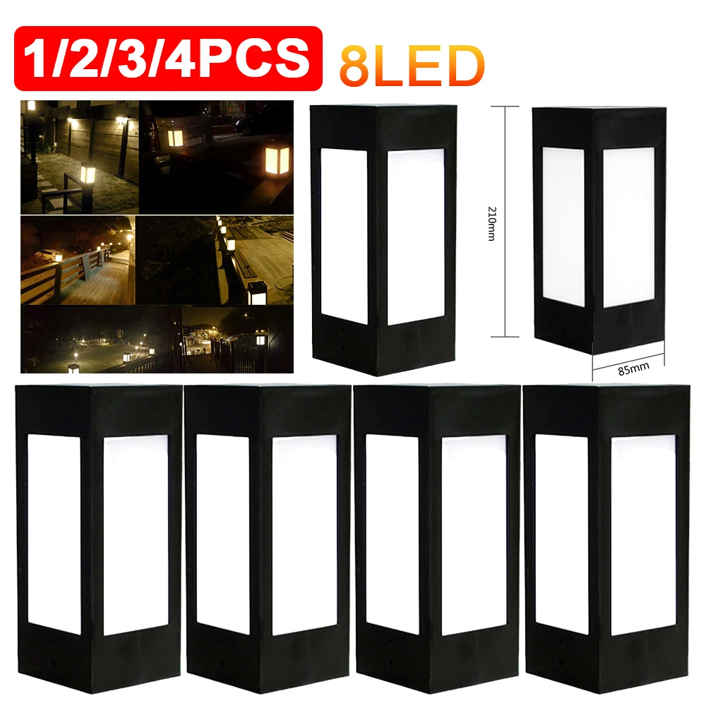 Post Cap Light - 1-4 buah lampu pagar surya LED