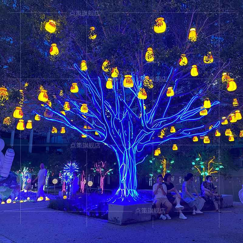 Lampu tanglung keberuntungan,  - Outdoor Lighting On Trees ulasan dan harga
