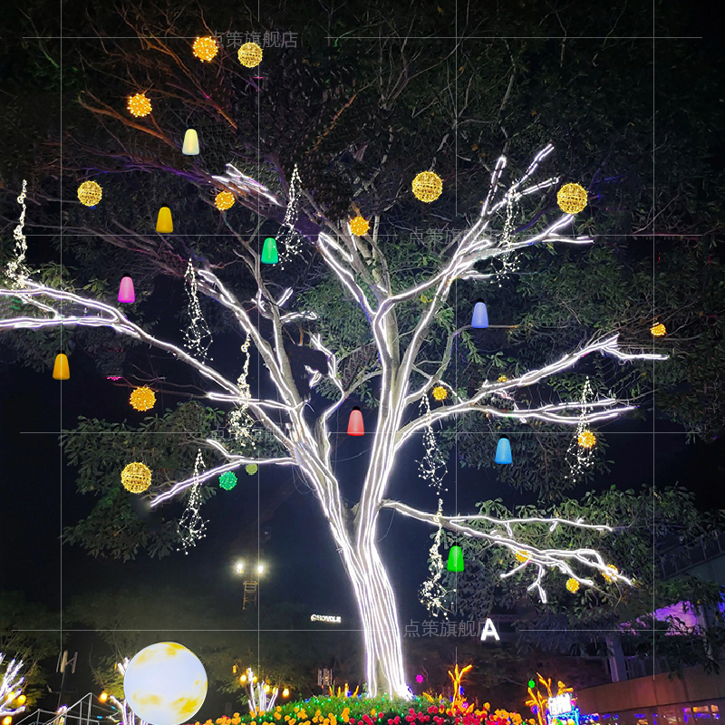 Lampu tanglung keberuntungan,  - Outdoor Lighting On Trees ulasan dan harga