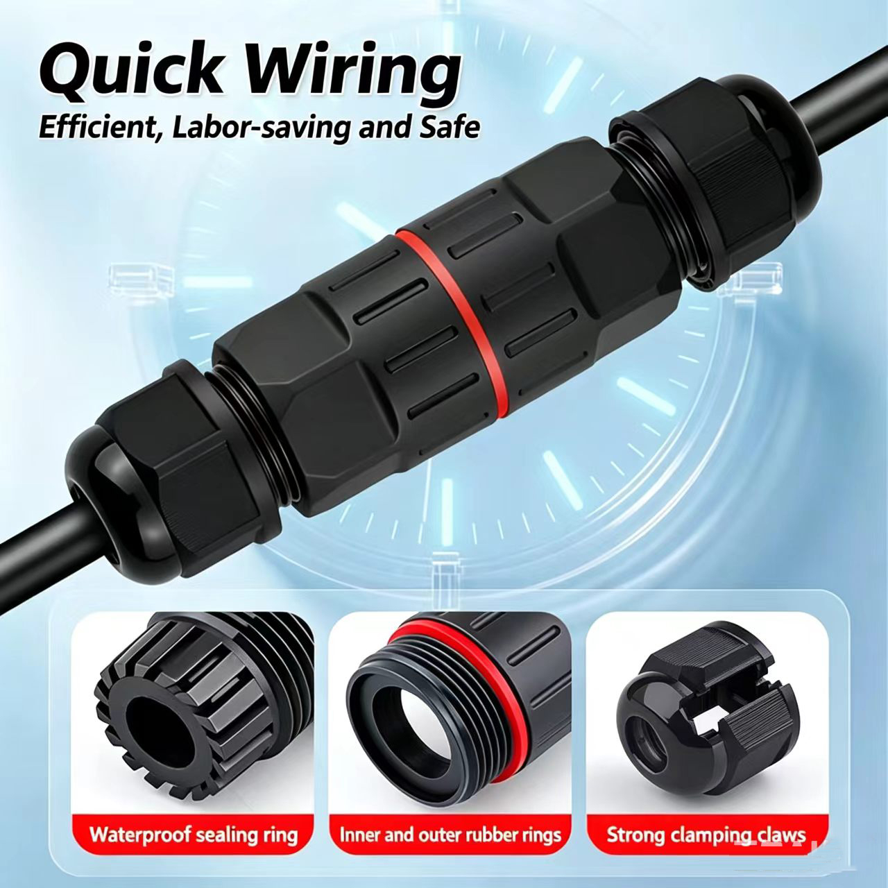 1 Buah Konektor Kabel 2 Pin 3  - Outdoor Lighting Low Voltage ulasan dan harga