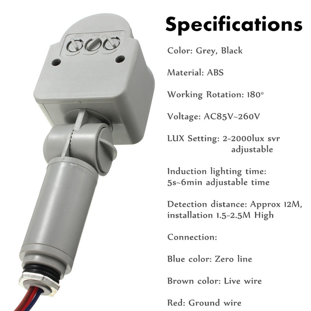 LED Sensor Gerak 220 V 110 V 1 - Outdoor Lighting Volt ulasan dan harga