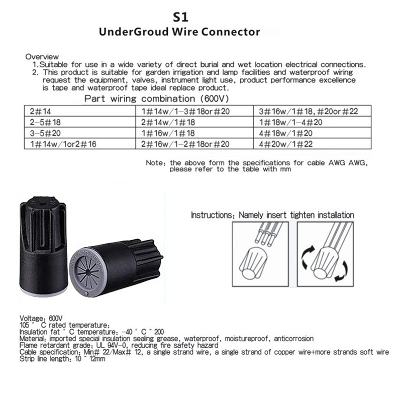 ABJA-Konektor Kawat Tahan Air, - Outdoor Lighting Low Voltage ulasan dan harga