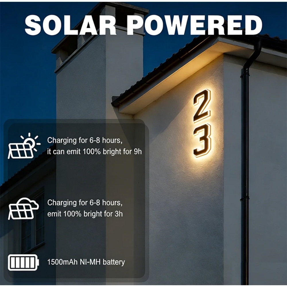 Lampu Nomor Rumah LED Tanda Al - Outdoor Lighting Architectural ulasan dan harga