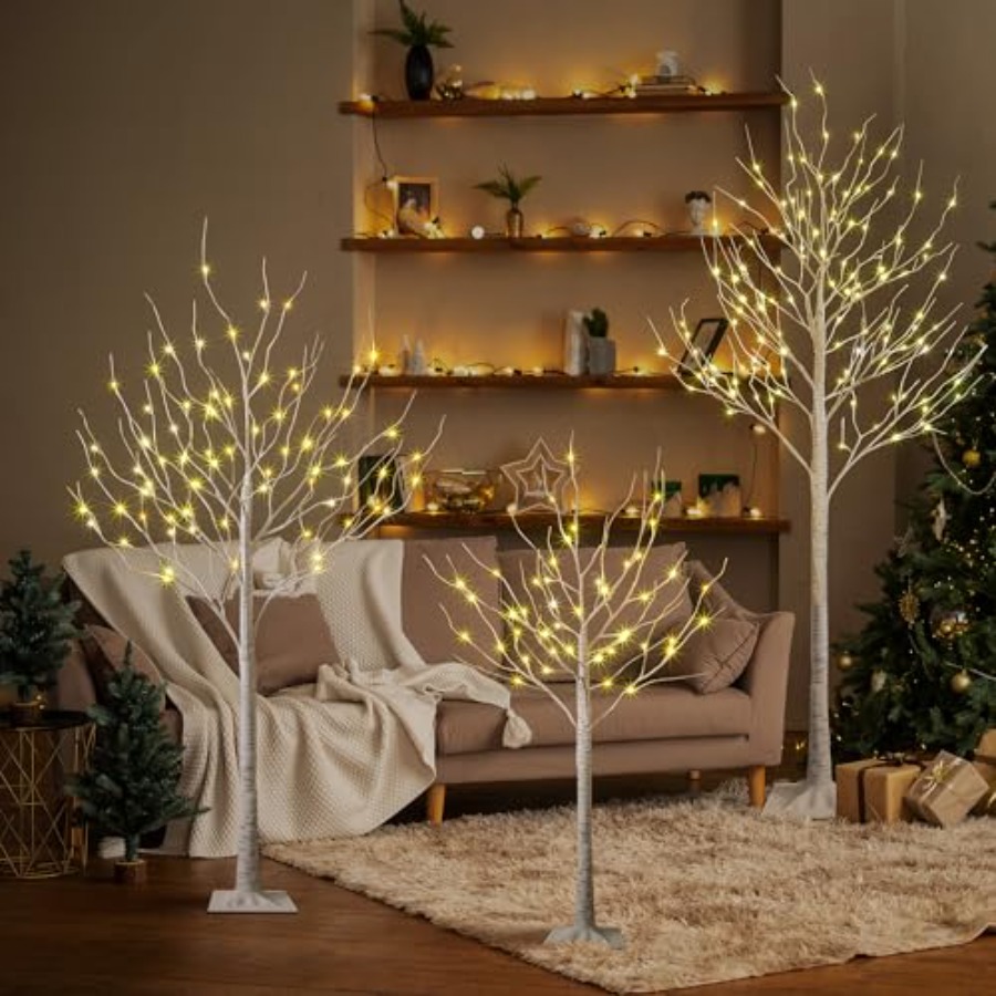 Set Lampu Pohon Birch LED untu - Outdoor Lighting On Trees ulasan dan harga