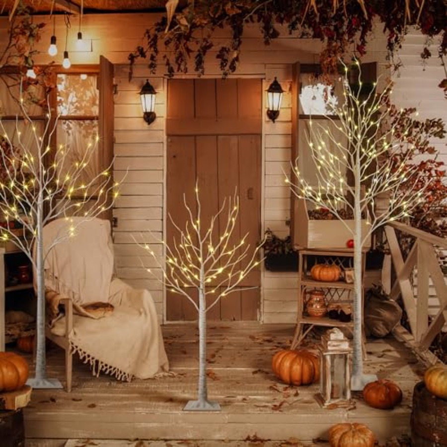Set Lampu Pohon Birch LED untu - Outdoor Lighting On Trees ulasan dan harga