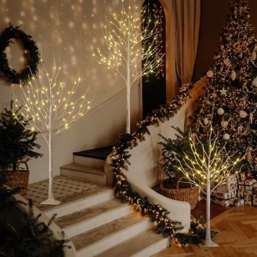 Set Lampu Pohon Birch LED untu - Outdoor Lighting On Trees ulasan dan harga