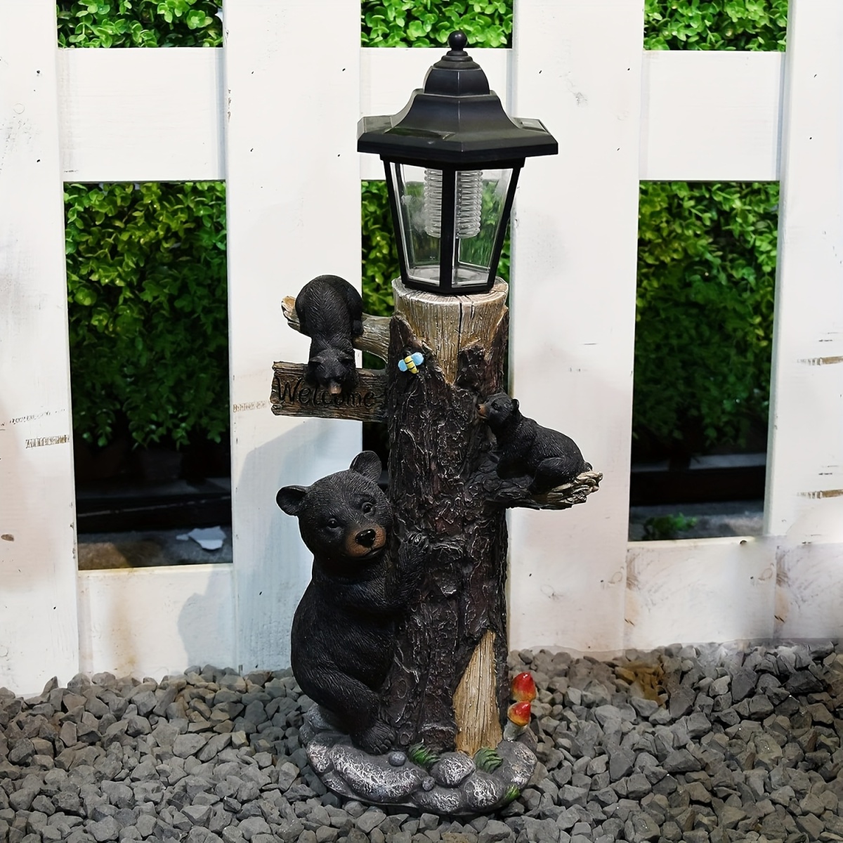 Patung beruang hitam sebagai t - Outdoor Lighting On Trees ulasan dan harga