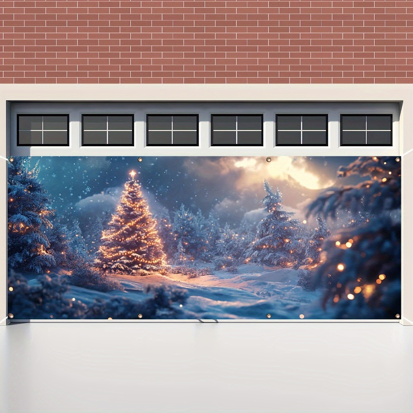 Spanduk Garasi Natal yang Berk - Outdoor Lighting On Trees ulasan dan harga