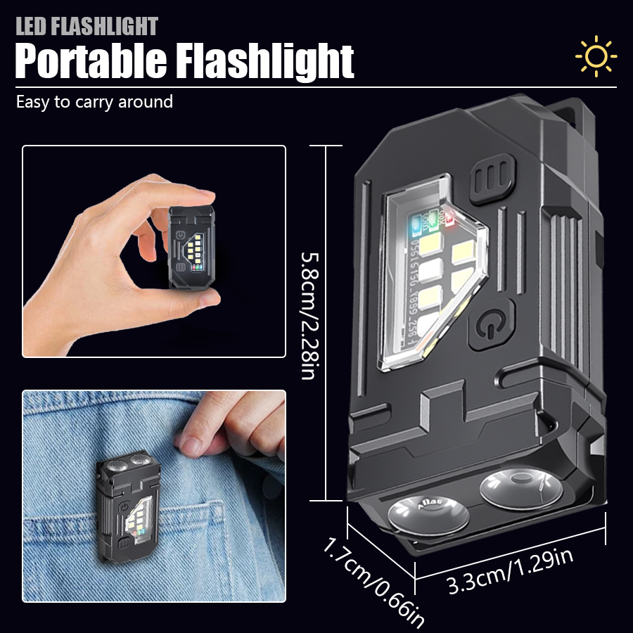 Senter Mini LED Ganda, 8 Mode  - Outdoor Lighting House ulasan dan harga