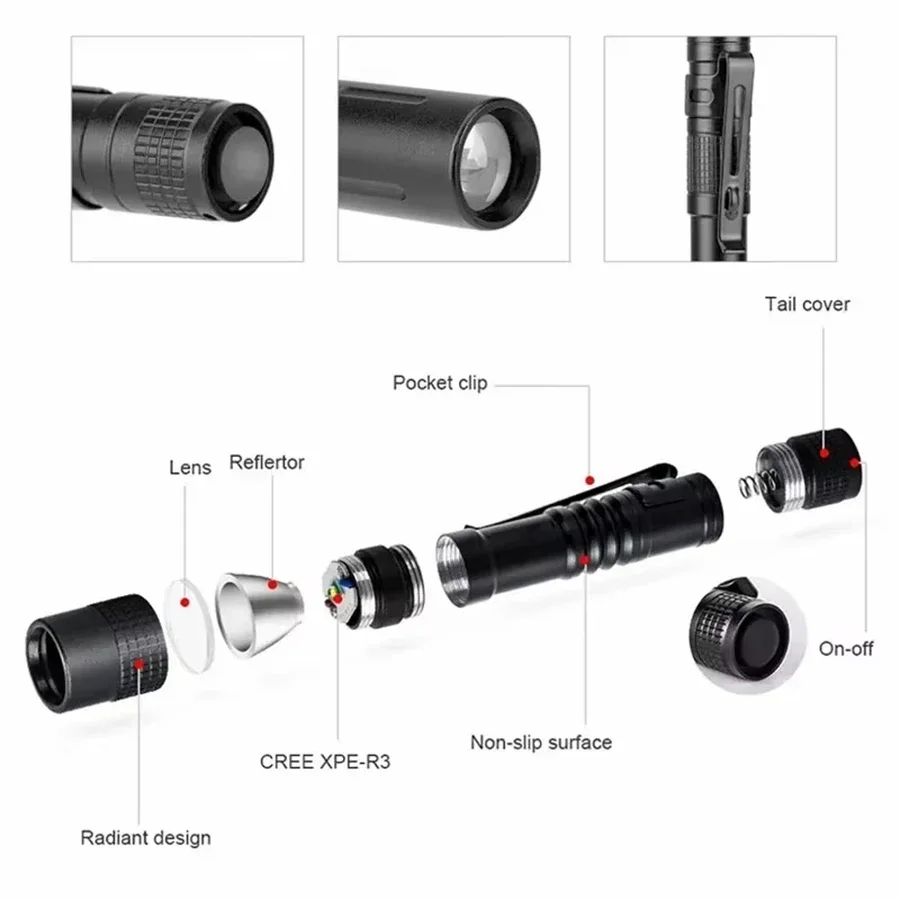 1-4 Buah Lampu Pena LED Portab - Outdoor Lighting Setup ulasan dan harga