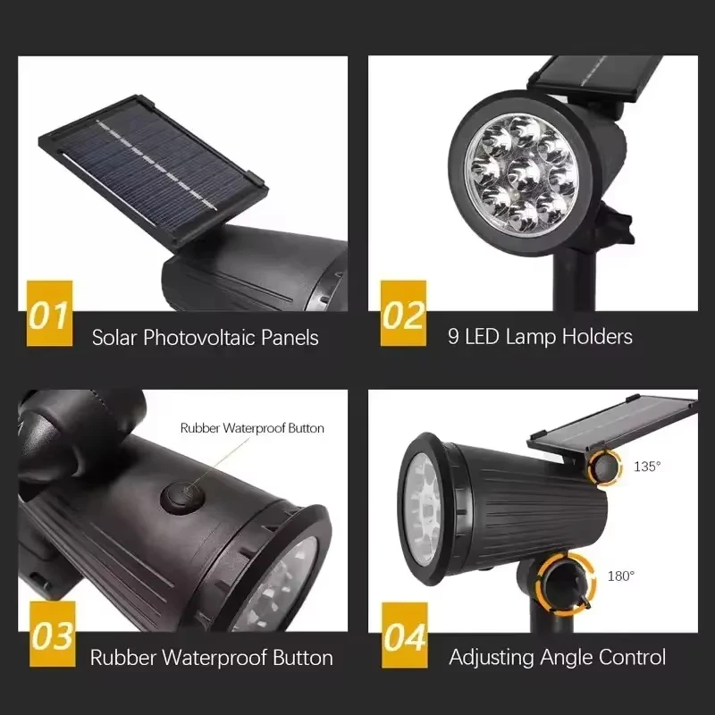 Lampu Sorot LED Tenaga Surya,  - Outdoor Lighting On Trees ulasan dan harga