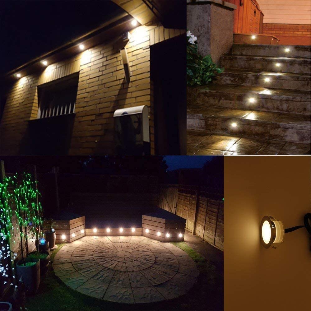 QACA 30-Pack Lampu Dek LED Teg - Outdoor Lighting Kits Low Voltage ulasan dan harga