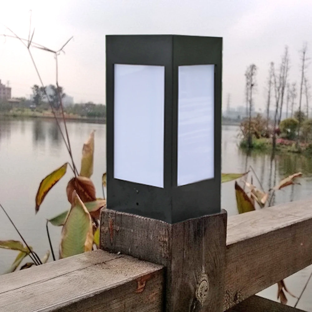 1-4 buah lampu pagar surya LED - Post Cap Light ulasan dan harga