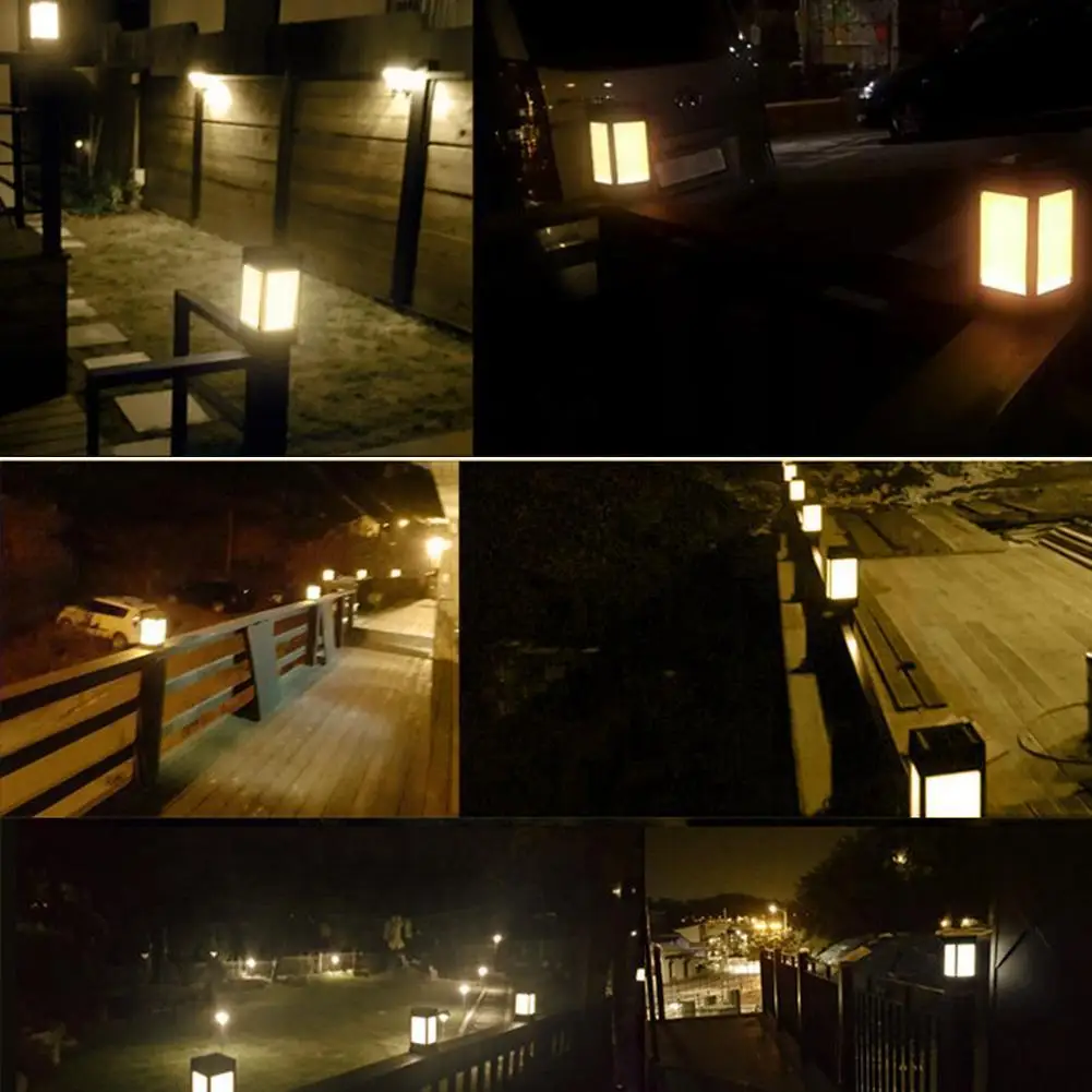1-4 buah lampu pagar surya LED - Post Cap Light ulasan dan harga