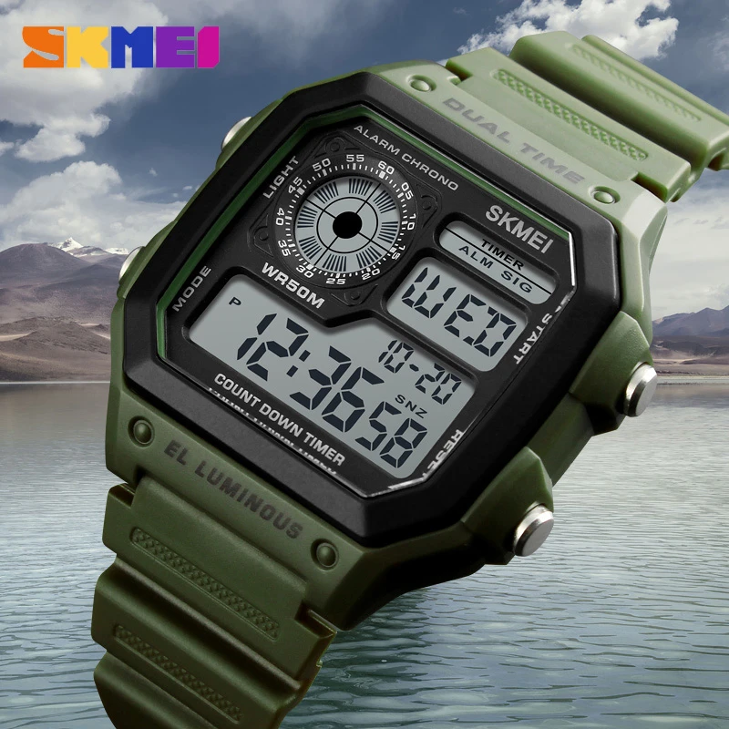 Skmei jam tangan tali PU pria, - Outdoor Lighting Permanent ulasan dan harga
